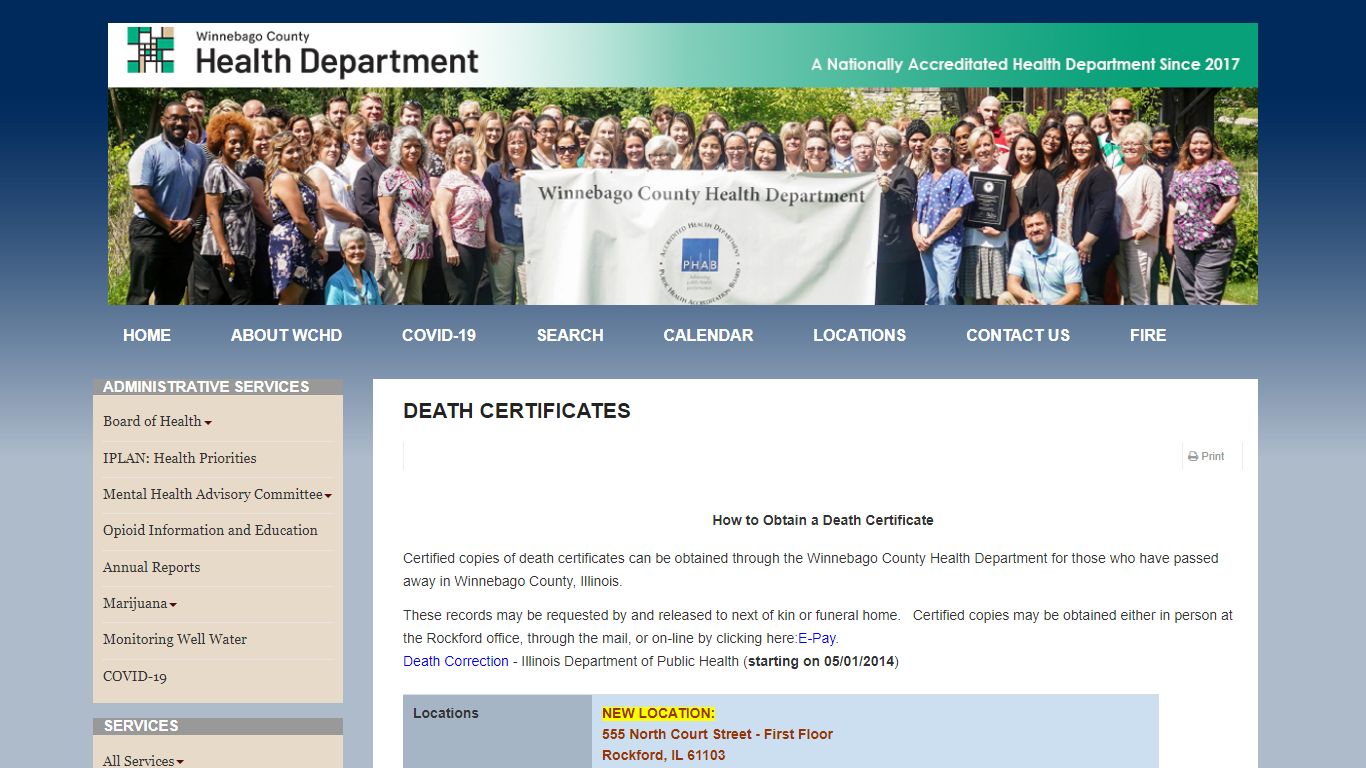 Death Certificates - WCHD